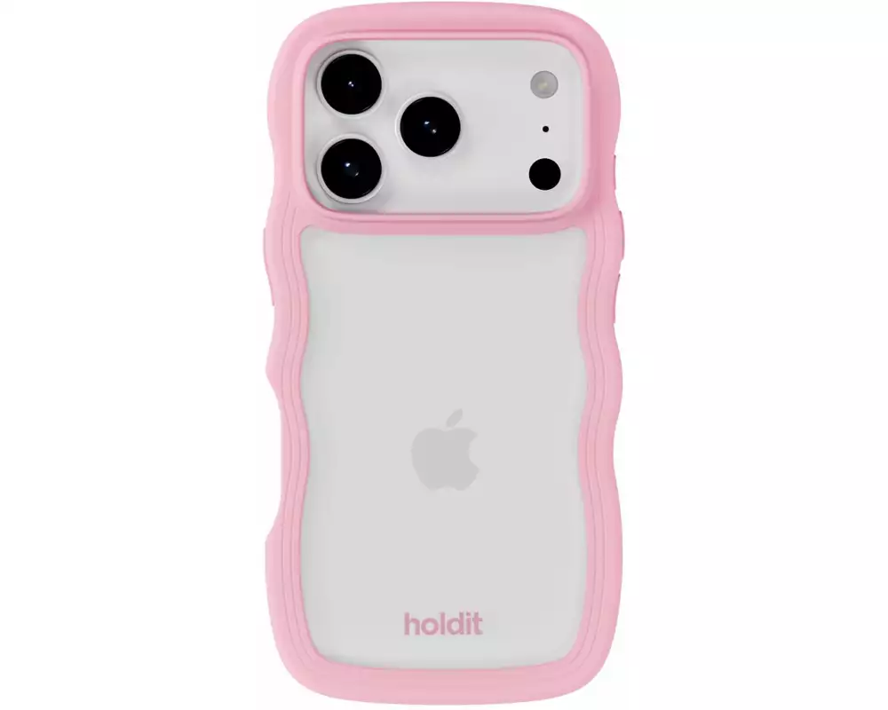 Holdit Back Cover Wavy iPhone 17 Pro Max Transparent/Pink
