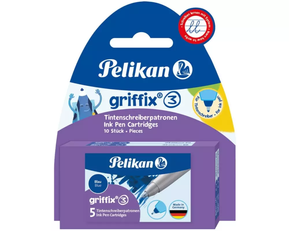 Pelikan Tintenpatrone Griffix Königsblau, 2 x 5 Stk.