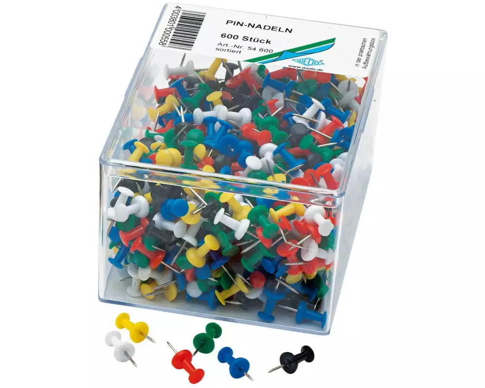 WEDO Reissnägel 9 mm Mehrfarbig, 600 Stück