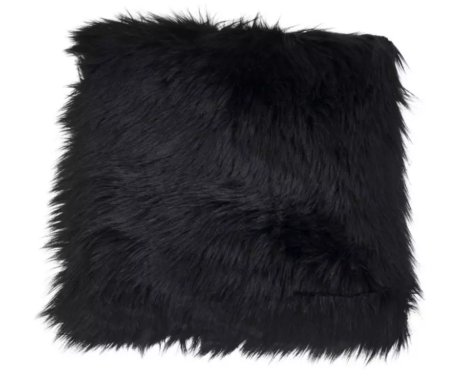 House Nordic Pelzimitat 40 x 40 cm, Schwarz