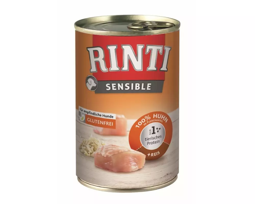Rinti Nassfutter Sensible Dose Huhn + Reis, 400 g