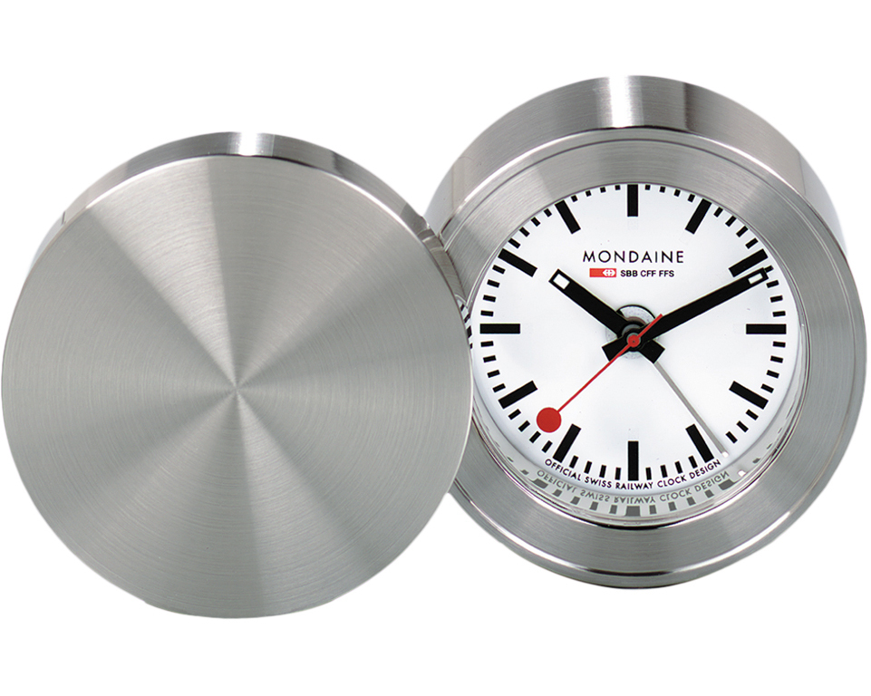MONDAINE Reisewecker 50mm MSM.64410 silber