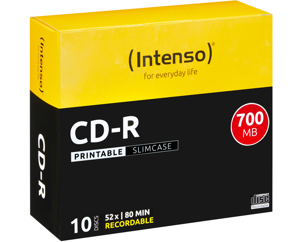 INTENSO CD-R Slim 80MIN/700MB 1801622 52x Printable 10 Pcs