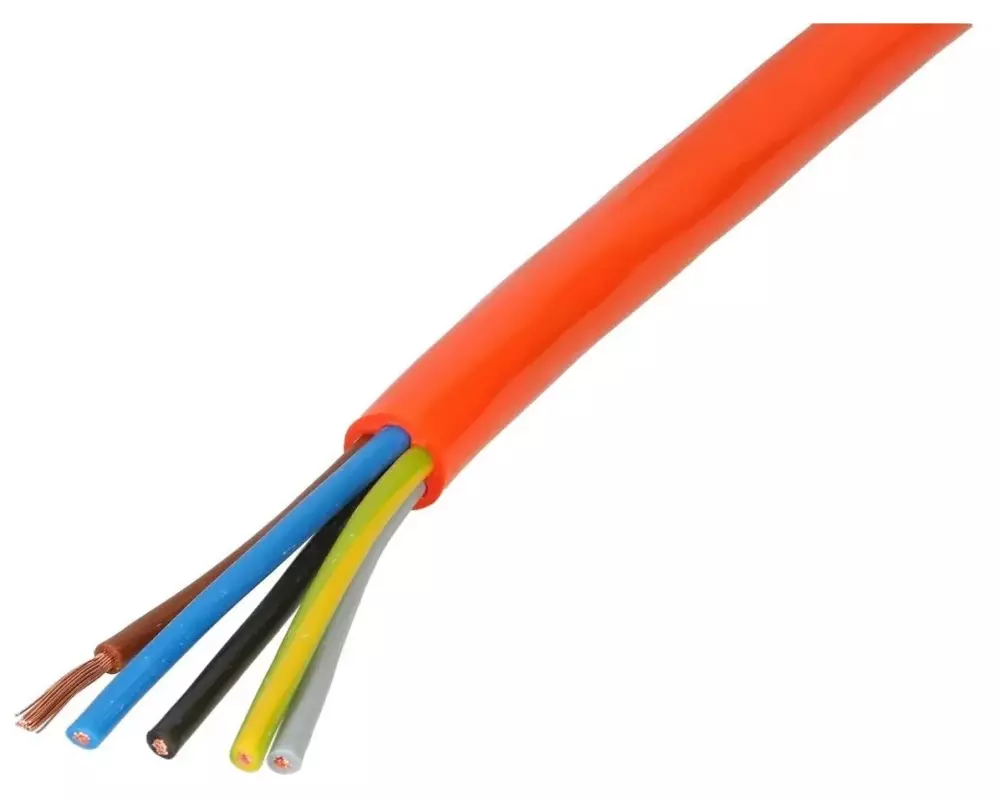 Max Hauri Installationskabel EPR-Pur 5 x 1.5 mm2, 10 m, Orange
