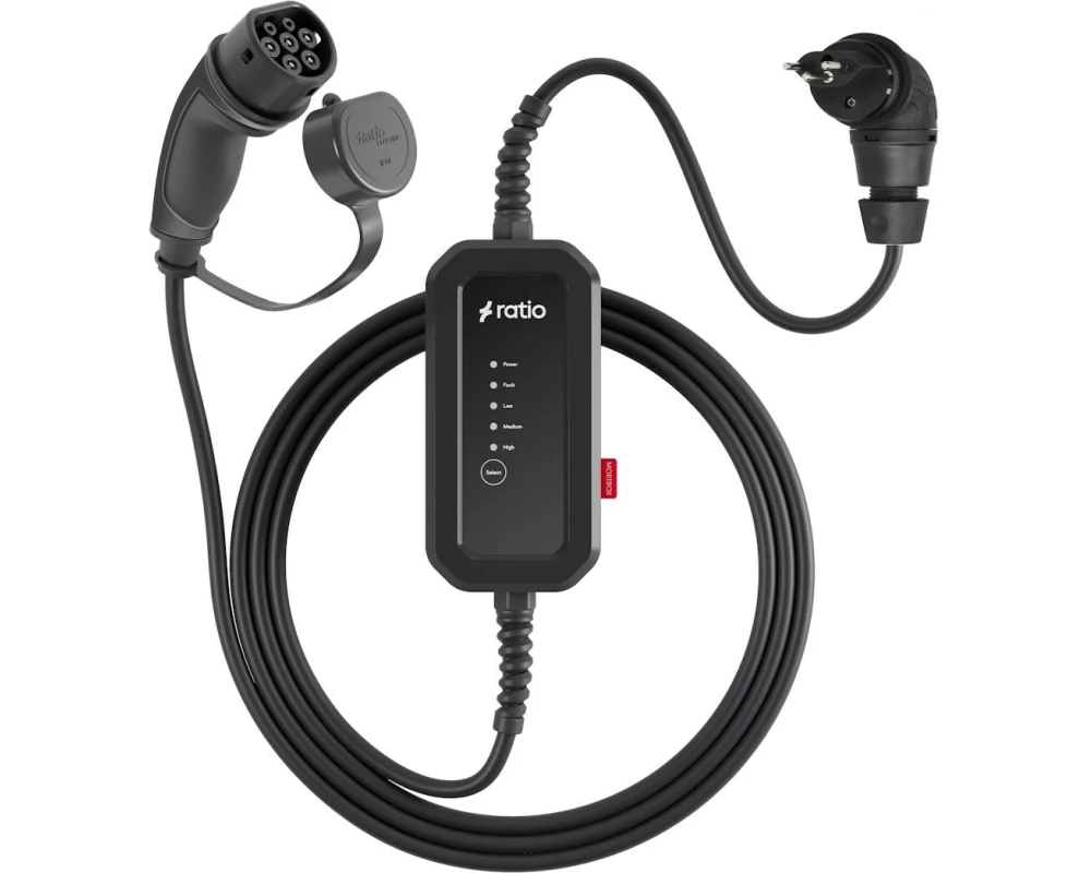 Ratio Electric Ladekabel Electric Notladekabel T13 - Typ 2