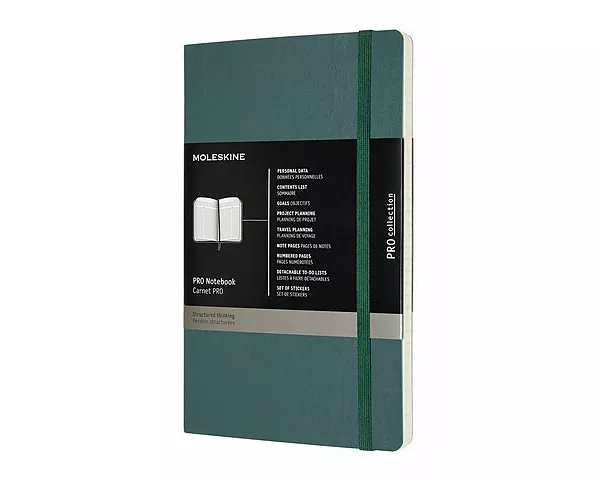 Moleskine PRO Notebook L/A5, Soft Cover, Forest Green