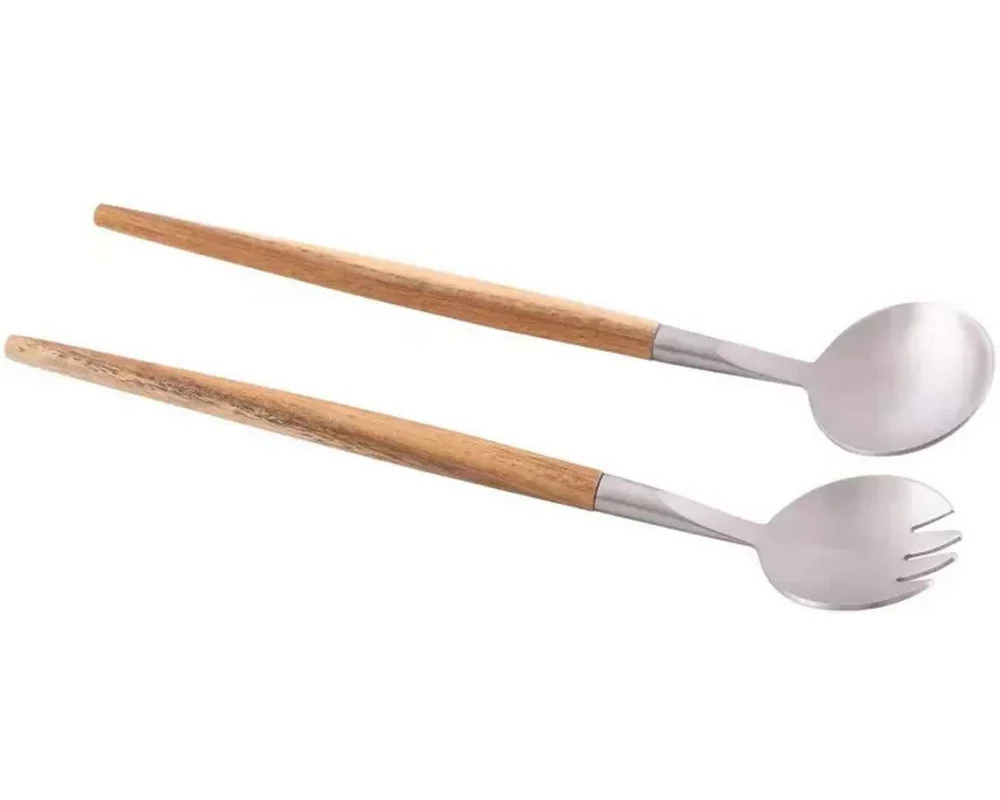 point virgule Salatbesteck Akazienholz Länge: 28.5 cm
