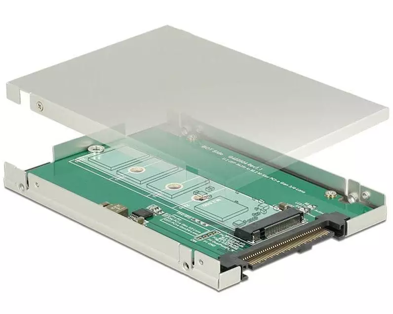 Delock 2.5"-Adapterplatine M.2 - U.2