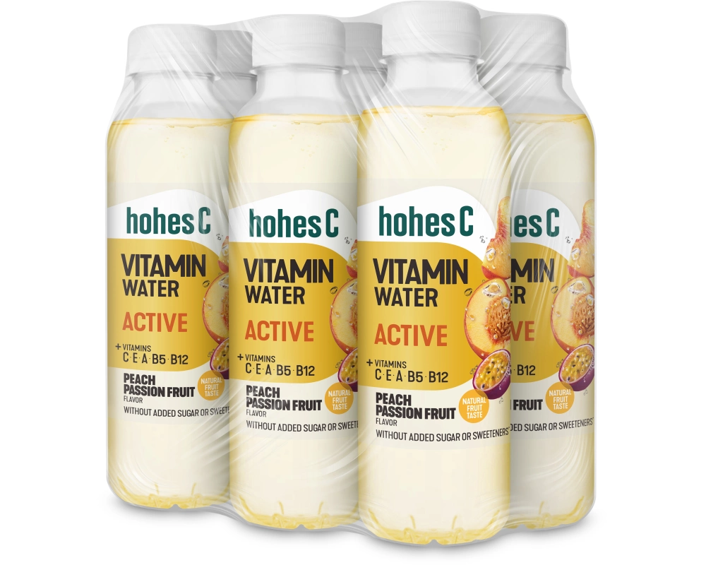 HOHES C Vitamin Water Active 12614474 Peach-Passion 50 cl, 6 Stk.