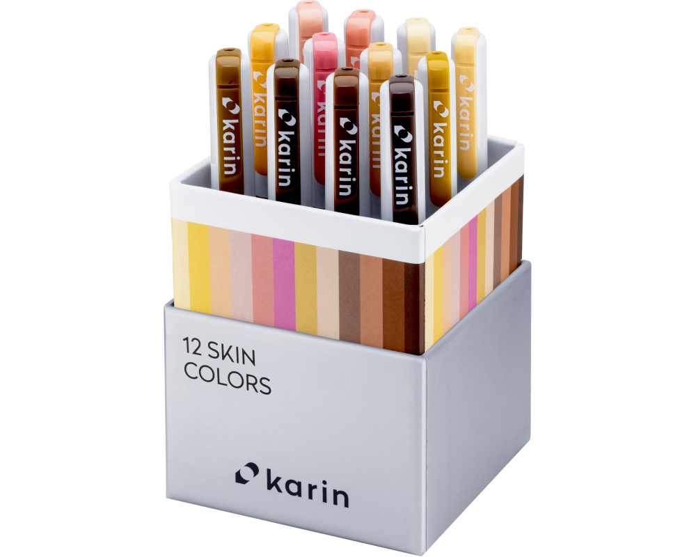 KARIN Real Brush Pen Pro 0.4mm 31C5 Skin colours 12 Stück