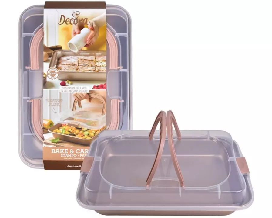 Decora Backform samt Transportdeckel Rose-Gold, 2-teilig