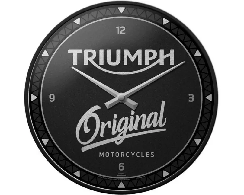 Nostalgic Art Wanduhr Triumph Original Ø 31 cm, Schwarz
