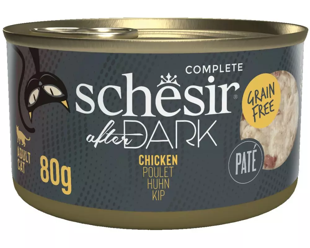 Schesir Nassfutter after Dark Complete Paté Huhn, 80 g