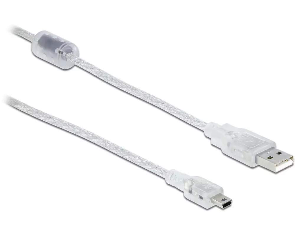 Delock USB 2.0-Kabel mit Ferritkern USB A - Mini-USB B 2 m