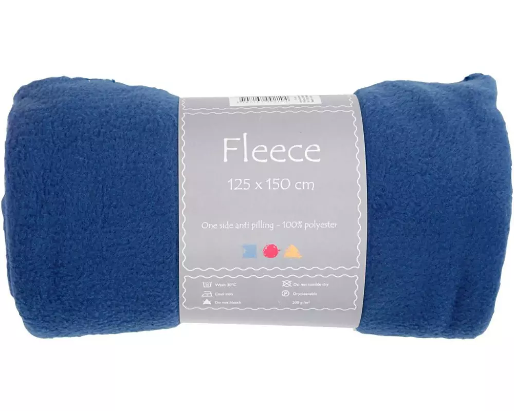 Creativ Company Fleece 150 cm x 125 cm, Blau