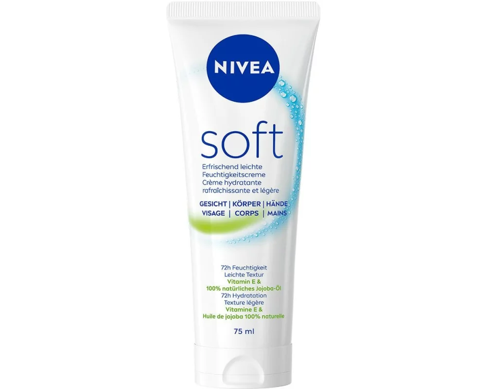NIVEA Soft erfrischende Feuchtigkeitscreme Tube 75 ml