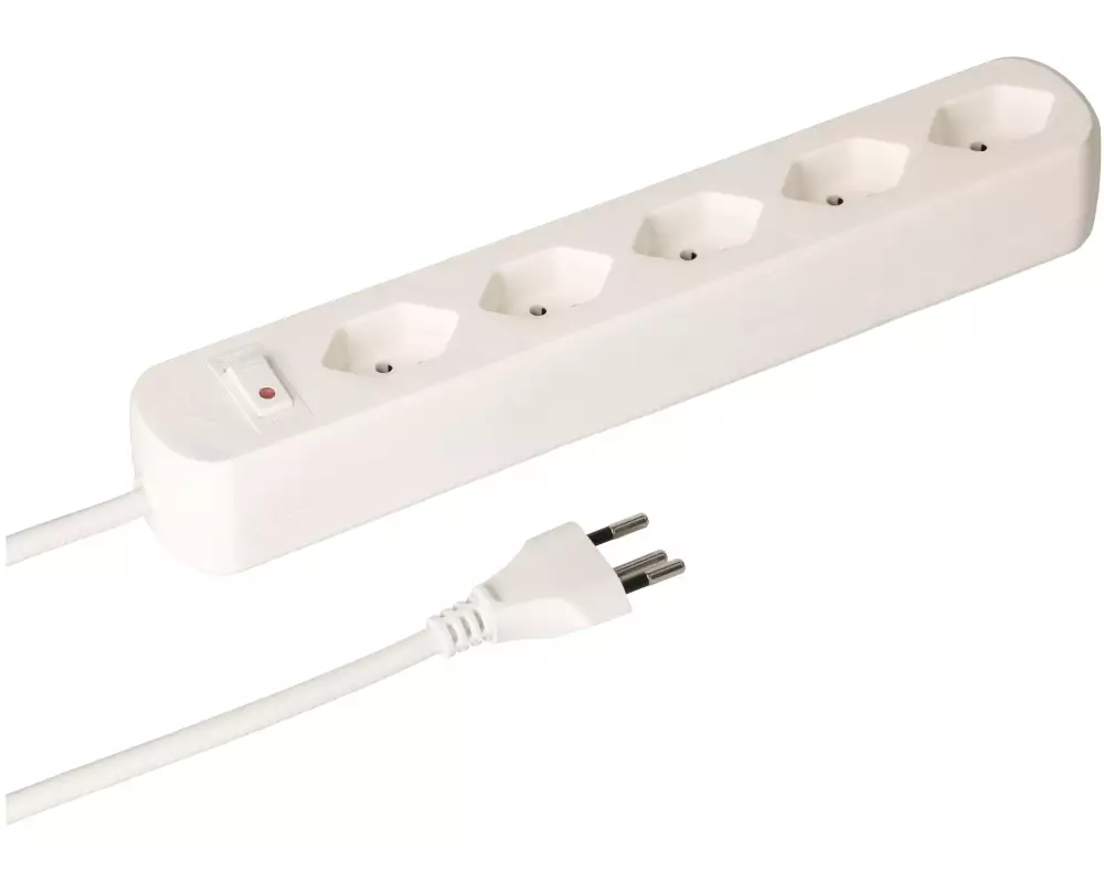 Max Hauri Steckdosenleiste Basic-Line 5xT13, 1.5 Meter
