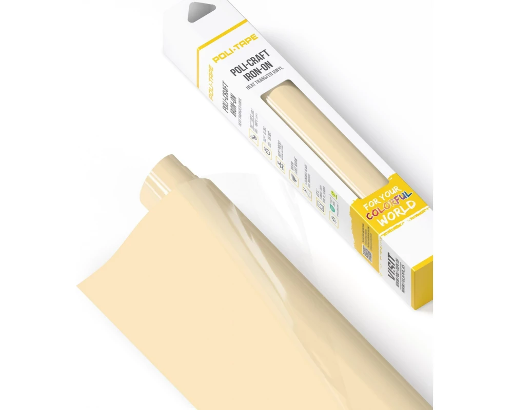 Poli-Tape Aufbügelfolie Poli-Flex turbo, 30.5 x 122 cm, Beige