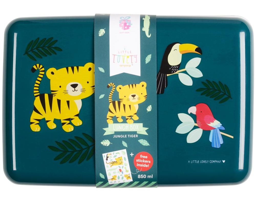 ALLC Lunchbox Tiger SBJTGR14 petrol 18x6x12cm