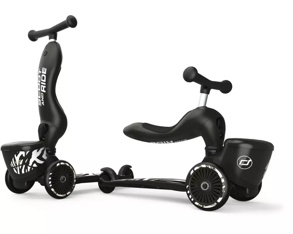 Scoot and Ride Scooter Zebra Schwarz
