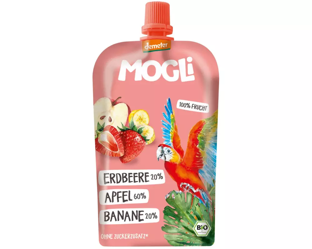Mogli Quetschbeutel Trink Obst Erdbeere-Banane 120 g