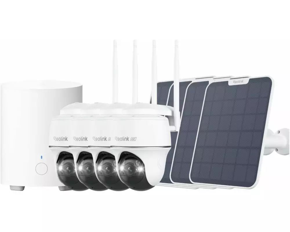 Reolink Überwachungsset 4x Argus B440 4x Solar panel + Hub mini