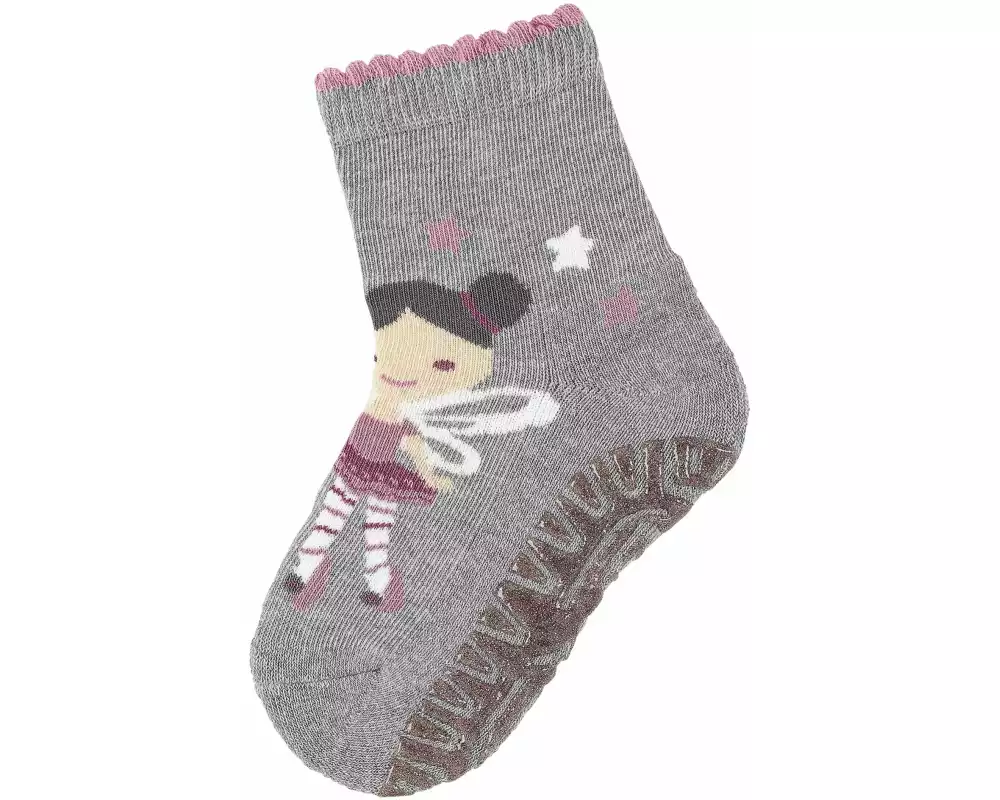 Sterntaler Antirutsch-Socken Glitzer Fee Silber Melange Gr. 22