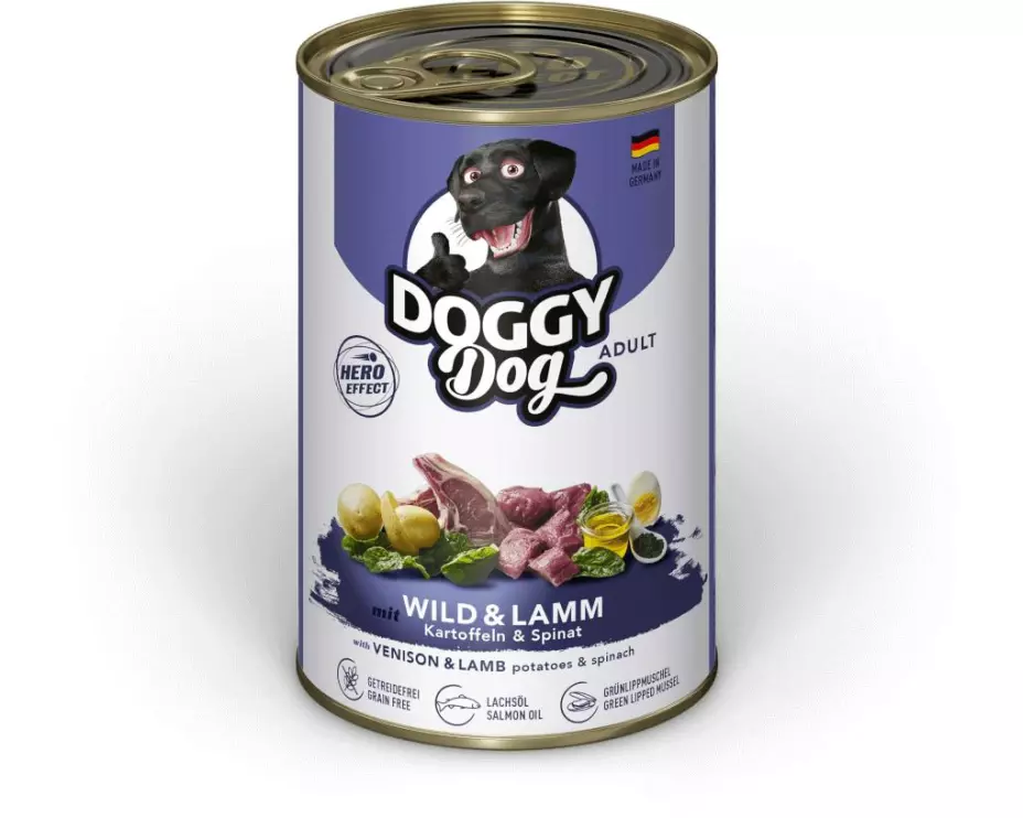 DOGGY Dog Nassfutter DoggyDog Dose Wild, Lamm Adult 400 g
