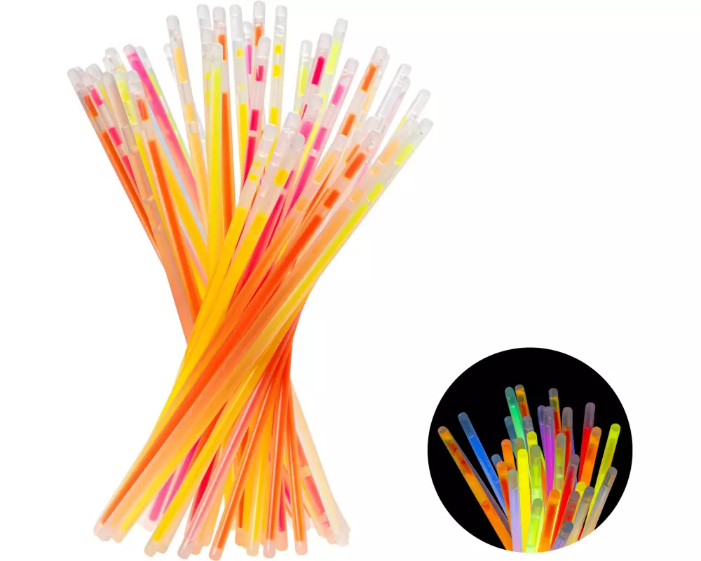 Partydeco Knicklichter + Verbinder farbig, 100 Stk.