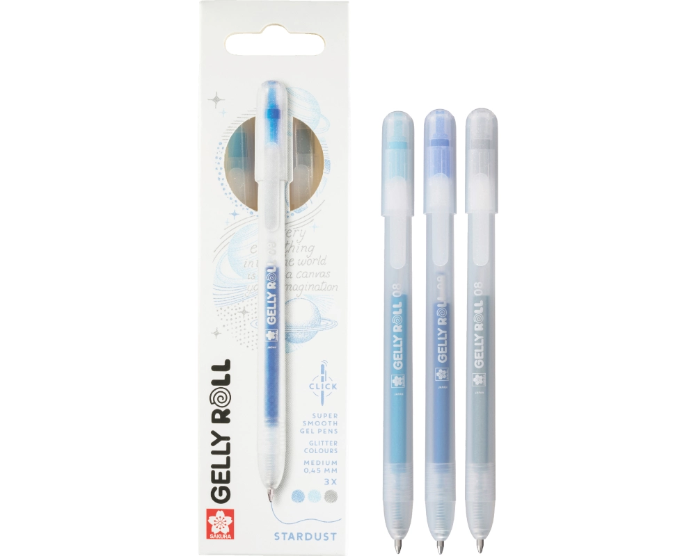 SAKURA Gelly Roll 0.8mm PXGBRASTA3D Stardust, ass. 3 Stück