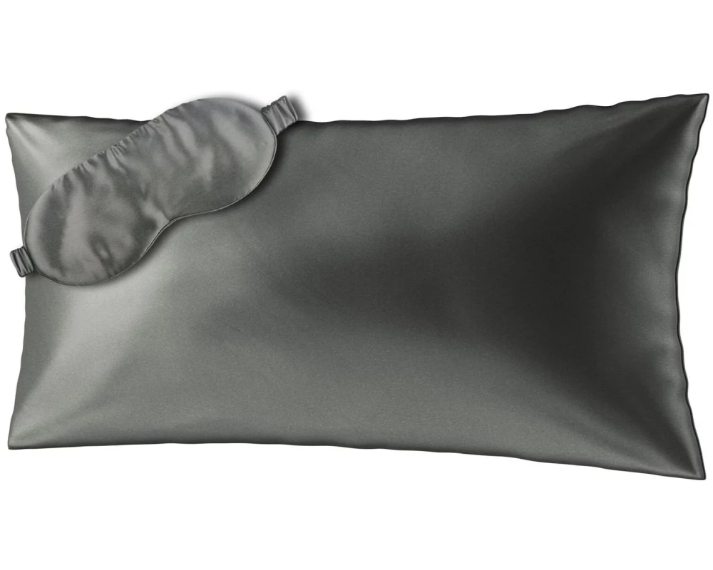 Ailoria Beauty Sleep Set Seide, 40 x 80 cm, Anthrazit