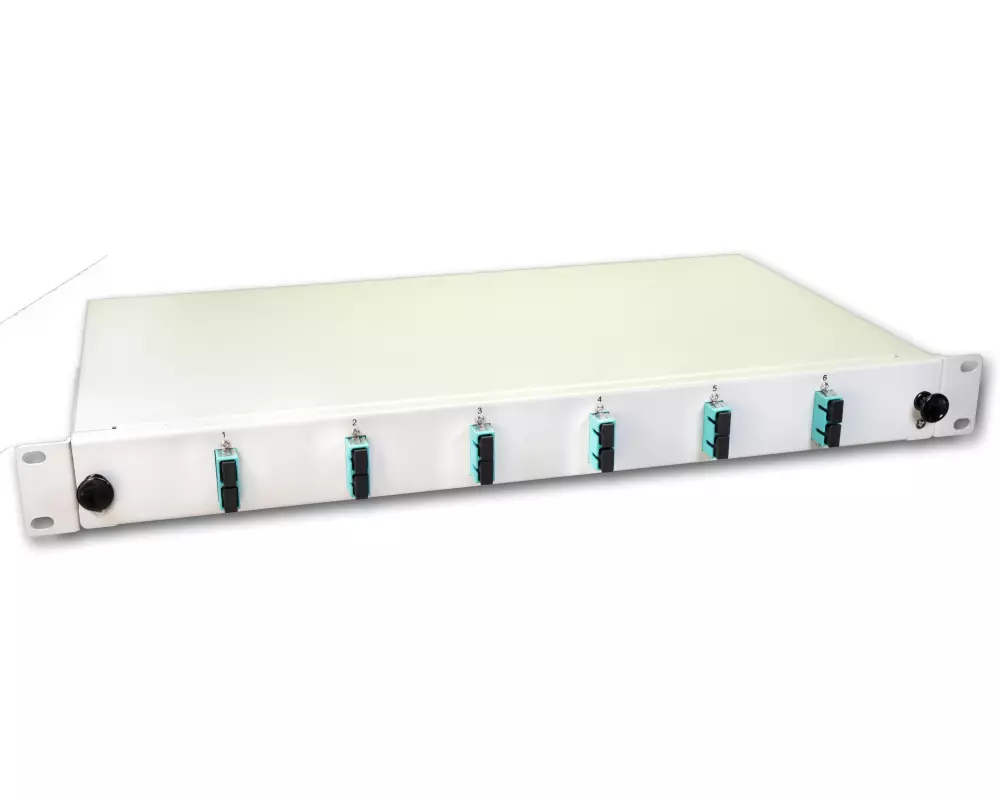 Lightwin Spleissbox 12 Fasern, 6x DSC MM, 50/125µm OM3 Pigtail