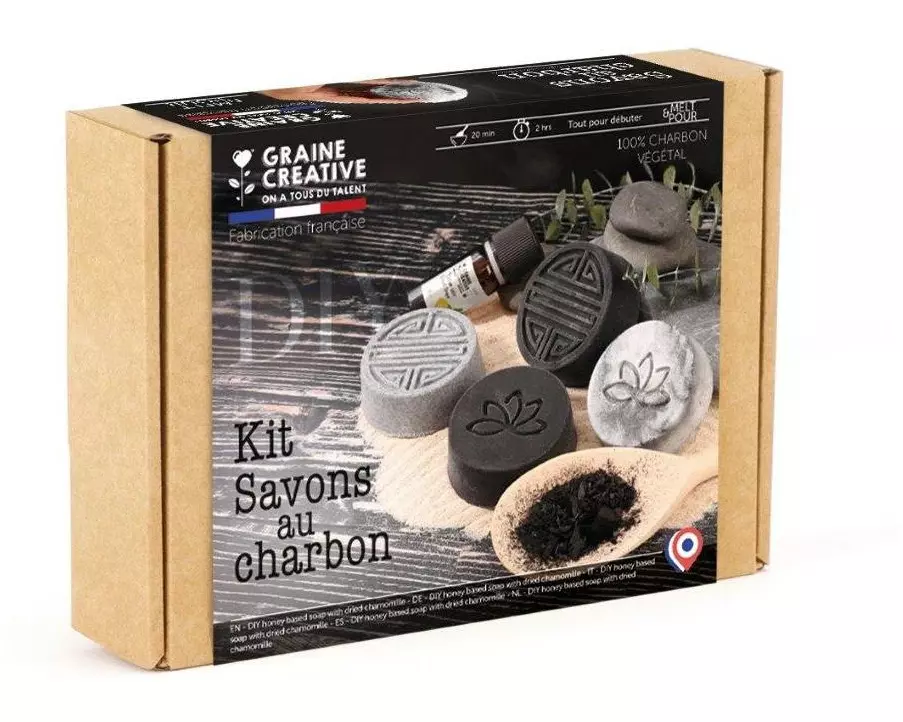 Graine Créative Seifen-DIY-Set Kohle Aktivkohle Seifenherstellungsset