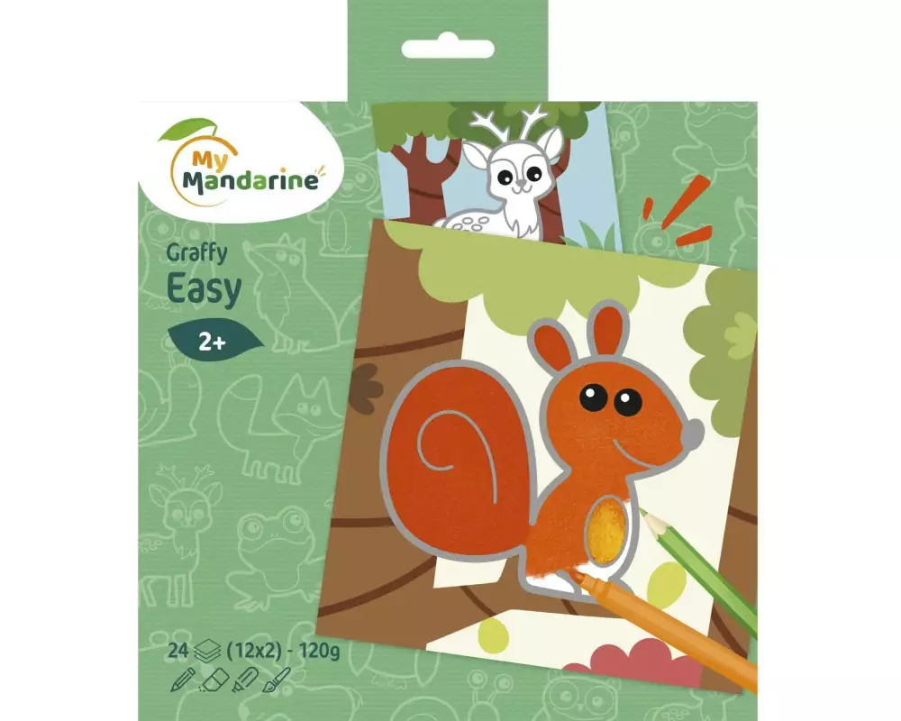 Avenue Mandarine Graffy Easy, Waldtiere Grün