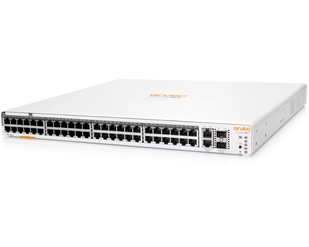 HPE Aruba Networking PoE+ Switch Aruba Instant On 1960 48G 2XGT 600W 52 Port