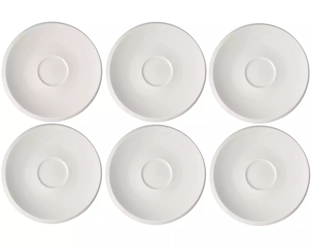 Villeroy & Boch Untertasse New Moon 6 Stück, Weiss