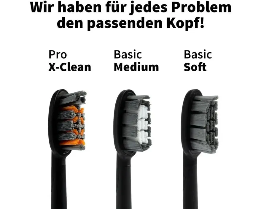 Zahnheld Ersatzbürste Pro-X Clean Schwarz 3 Stück