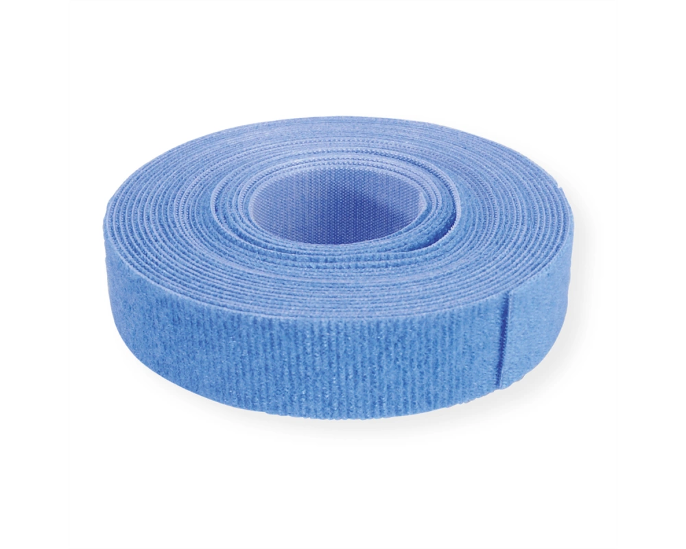 VELCRO ONE-WRAP Klettbandstreifen 20mm, unperforiert, blau, 5 m