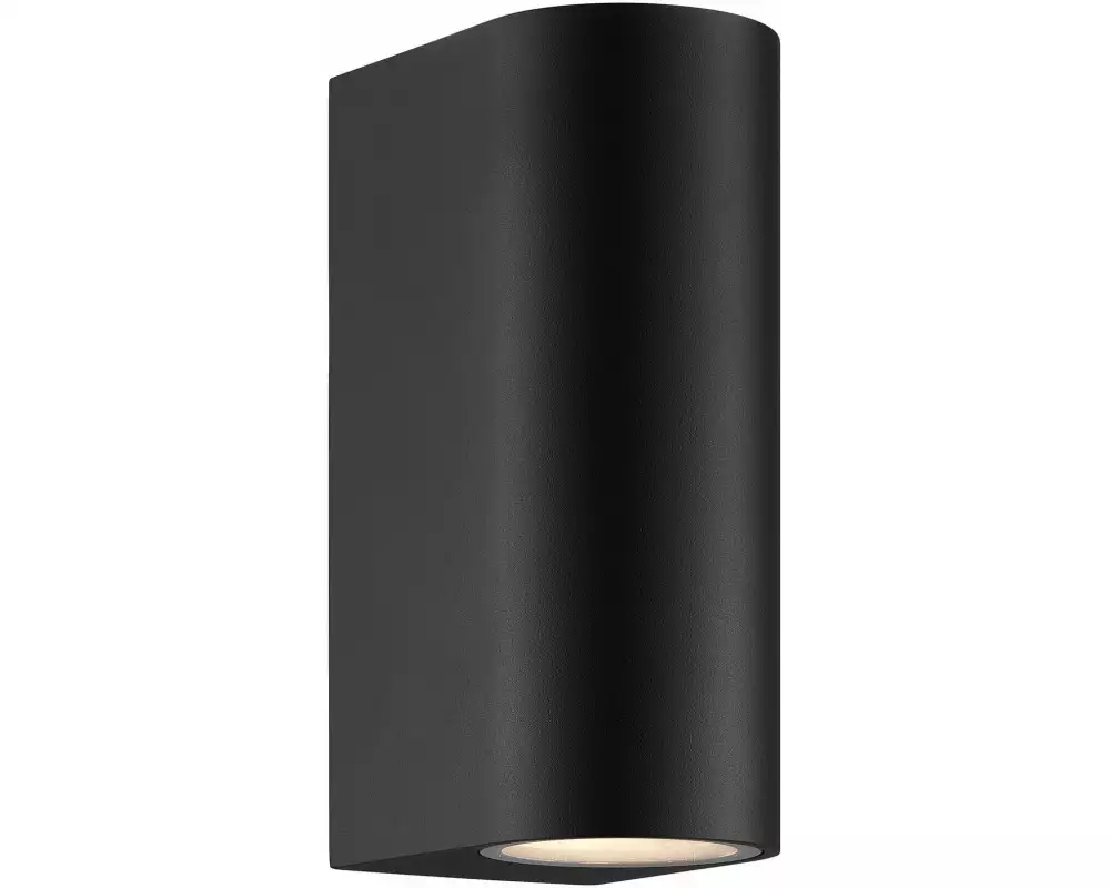 Nordlux Wandleuchte Dion Double GU10, 25W, IP44, Schwarz