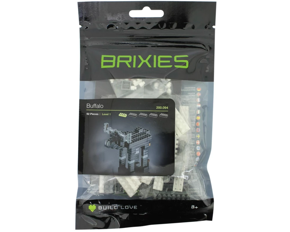BRIXIES Bausteinmodell Büffel aus 92 Bausteinen