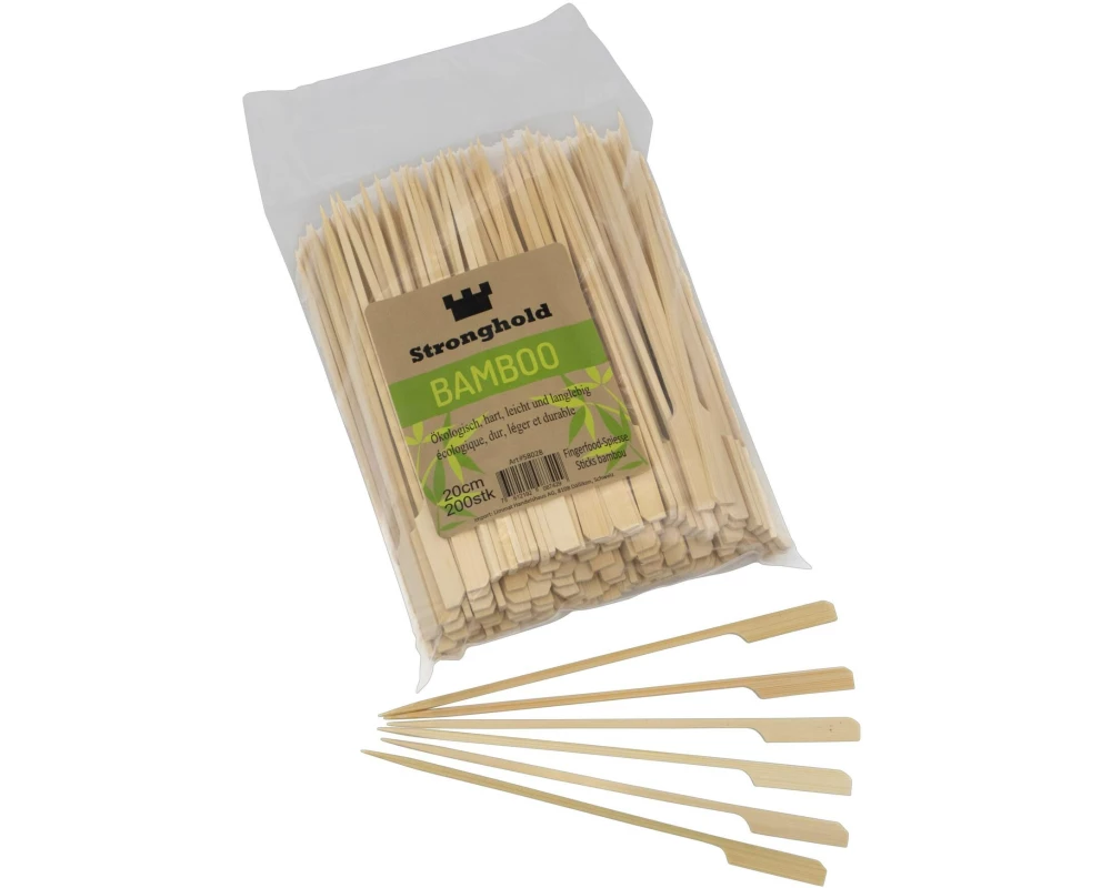 Stronghold Bambus-Spiesse mit Griff 20 cm, 250 Stück