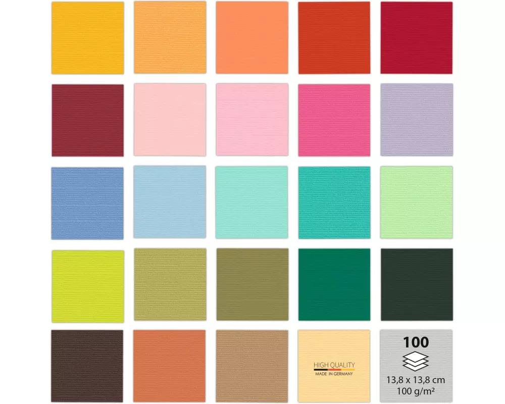 URSUS Apart 13.8 x 13.8 cm, 100 g/m², 25 Farben