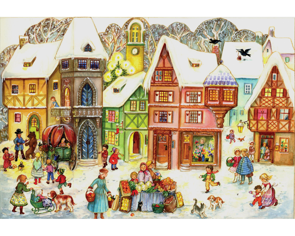 SELLMER Adventskalender RS734 Marktplatz 35,5x26,5cm