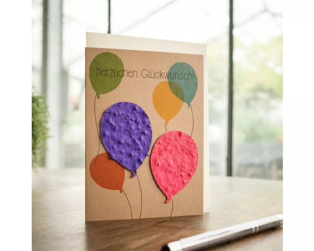 Die Stadtgärtner Glückwunschkarte Papier mit Blumensamen