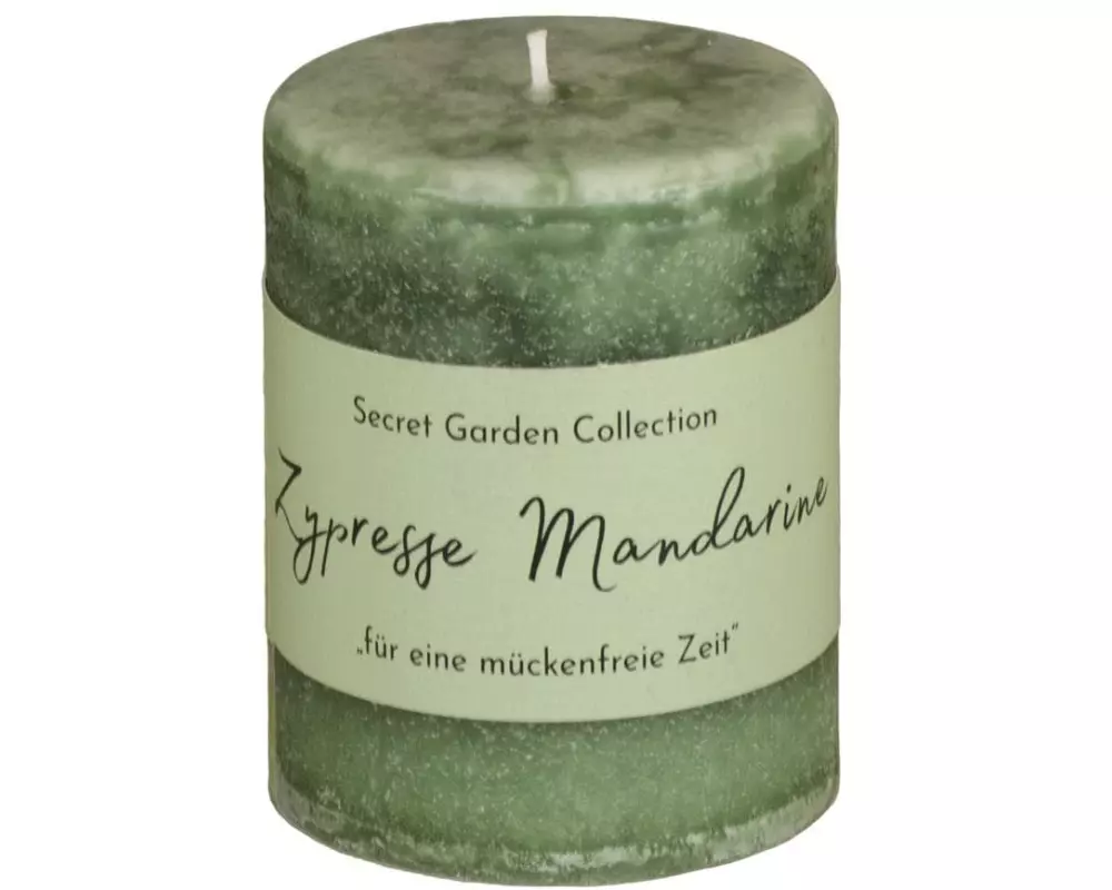 Schulthess Kerzen Zylinderkerze Secret Garden Zypresse Mandarin 8 cm