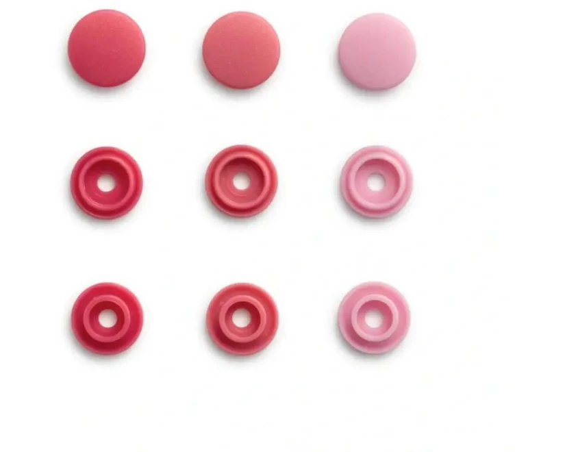 Prym Druckknöpfe Color Snaps Rosa, Ø 9 mm, 36 Stück