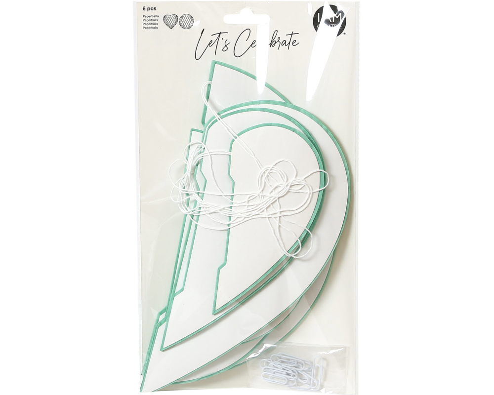 I AM CREATIVE Paperballs,Herz u. Rund,mint 6010.957 6 Stück