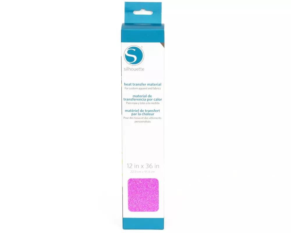 Silhouette Aufbügelfolie 30.5 cm x 90 cm Pink, glitzer
