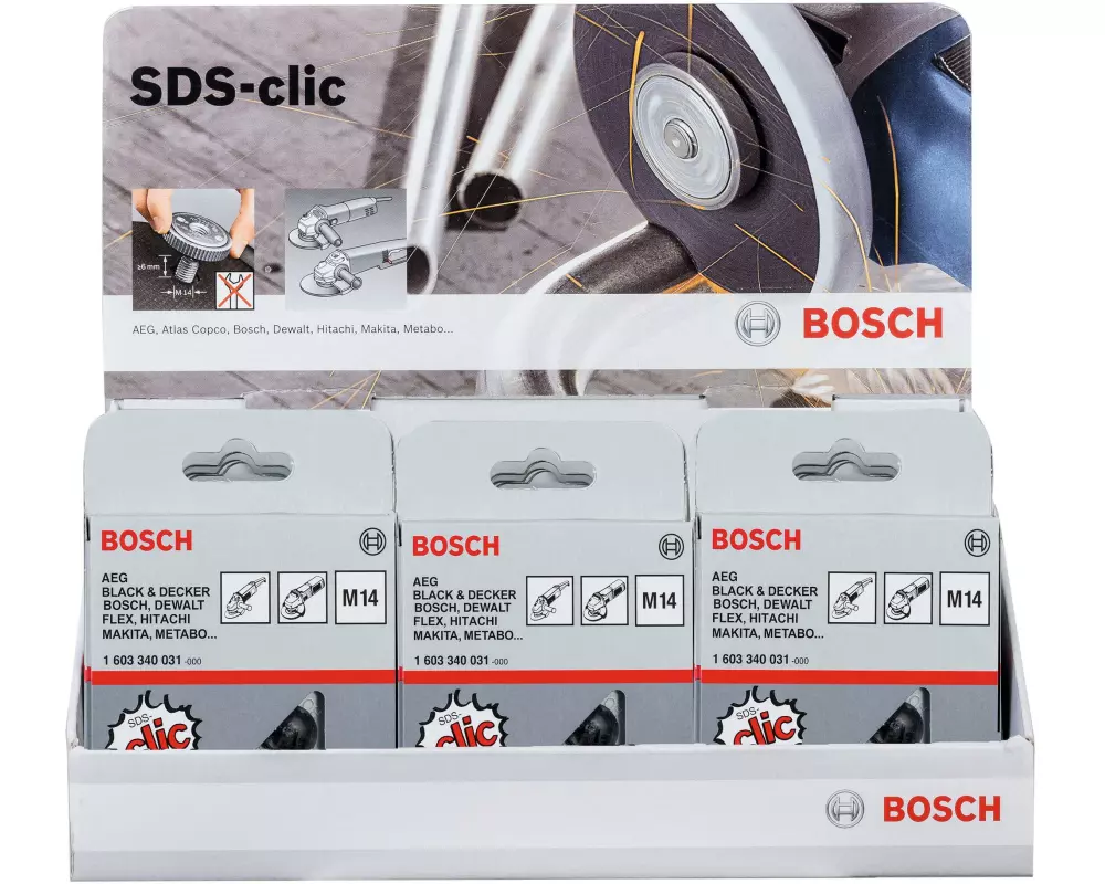 Bosch Professional Schnellspannmutter SDS Click, 15 Stück
