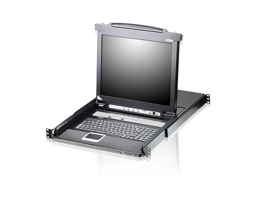 ATEN CL5708N 48cm-LCD KVM Switch, USB-PS/2,VGA, 8Ports, US-Layout